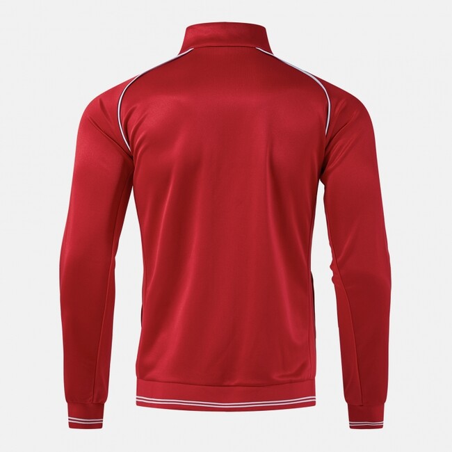 VINTAGE ECO RETRO FULL ZIP SWEATSHIRT RED GRAY RED-GREY