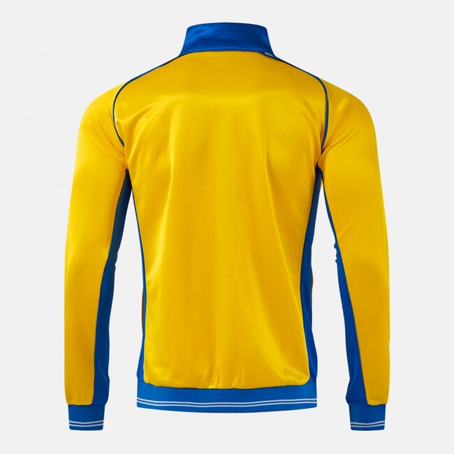 VINTAGE ECO RETRO FULL ZIP SWEATSHIRT YELLOW ROYAL BLUE YELLOW-ROYAL