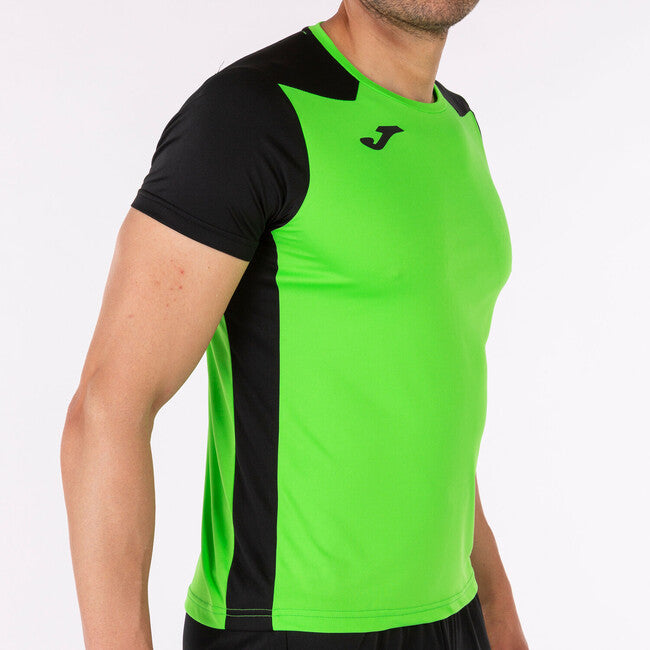 T-SHIRT RECORD II VERDE FLÚOR-NEGRO
