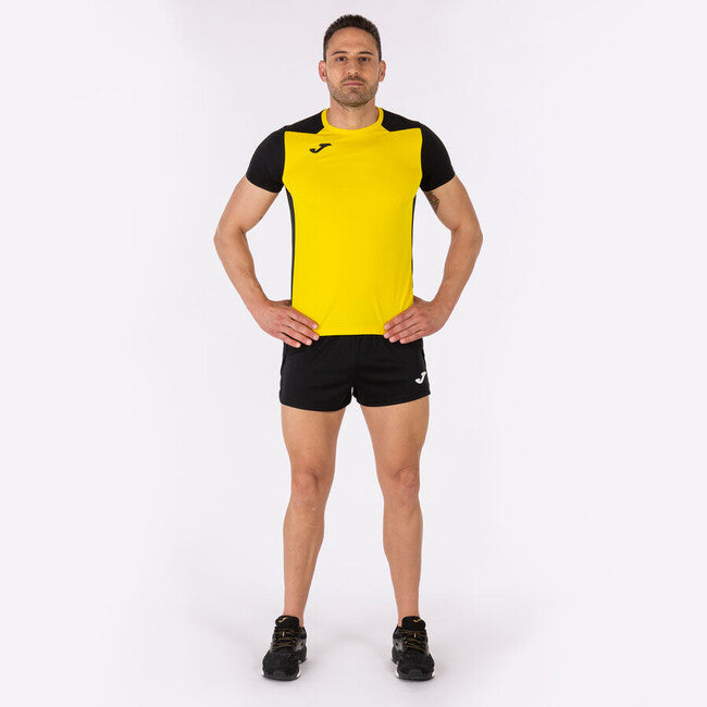 T-SHIRT RECORD II YELLOW-BLACK