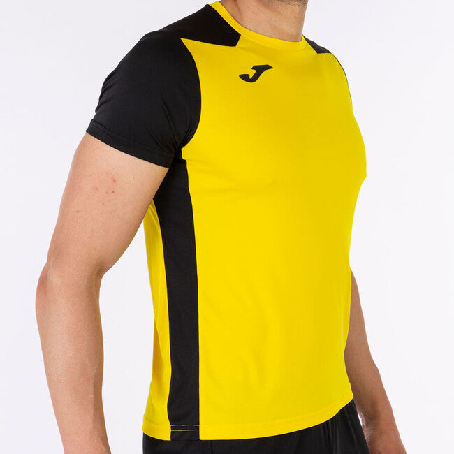 T-SHIRT RECORD II YELLOW-BLACK