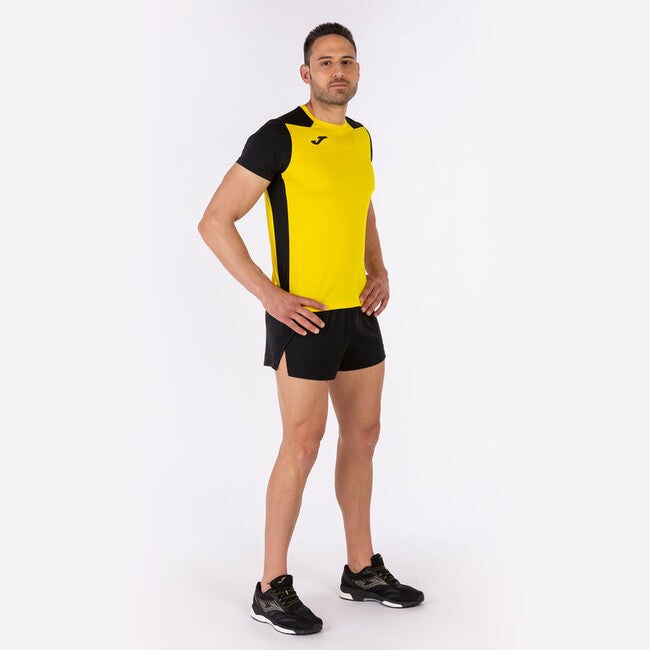 T-SHIRT RECORD II YELLOW-BLACK