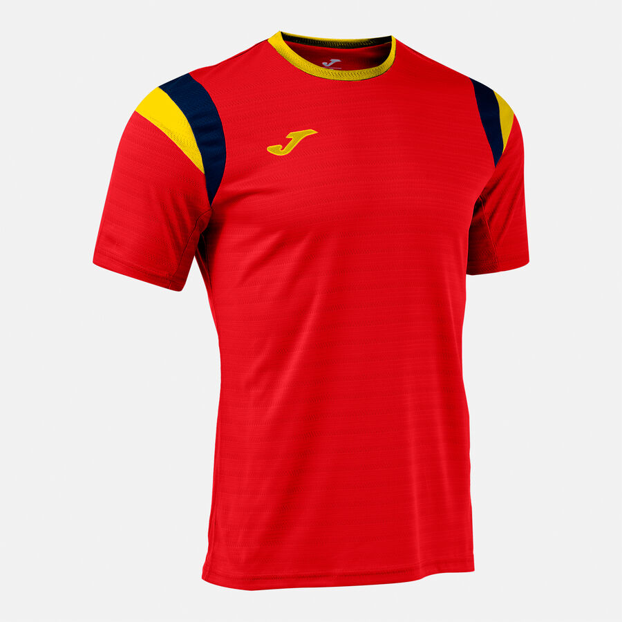 Μπλούζα TERRA SHORT SLEEVE T-SHIRT φούξια - κόκκινο κίτρινο