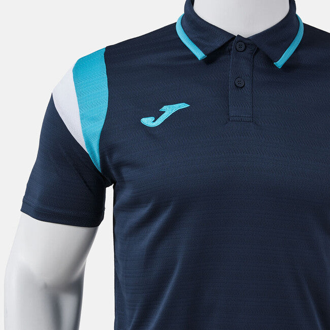 TERRA SHORT SLEEVE POLO DARK NAVY FLUOR TURQUOISE DARK NAVY TURQUESA