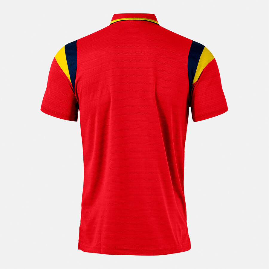 Μπλούζα πόλο TERRA SHORT SLEEVE POLO σκούρο ναυτικό μπλε - κόκκινο κίτρινο