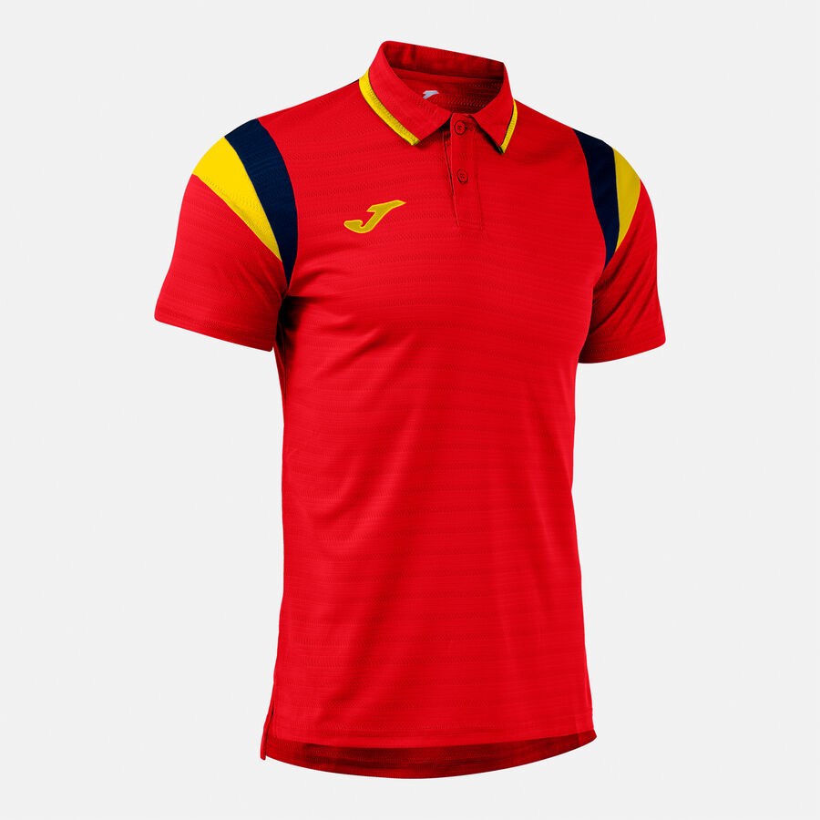Μπλούζα πόλο TERRA SHORT SLEEVE POLO σκούρο ναυτικό μπλε - κόκκινο κίτρινο