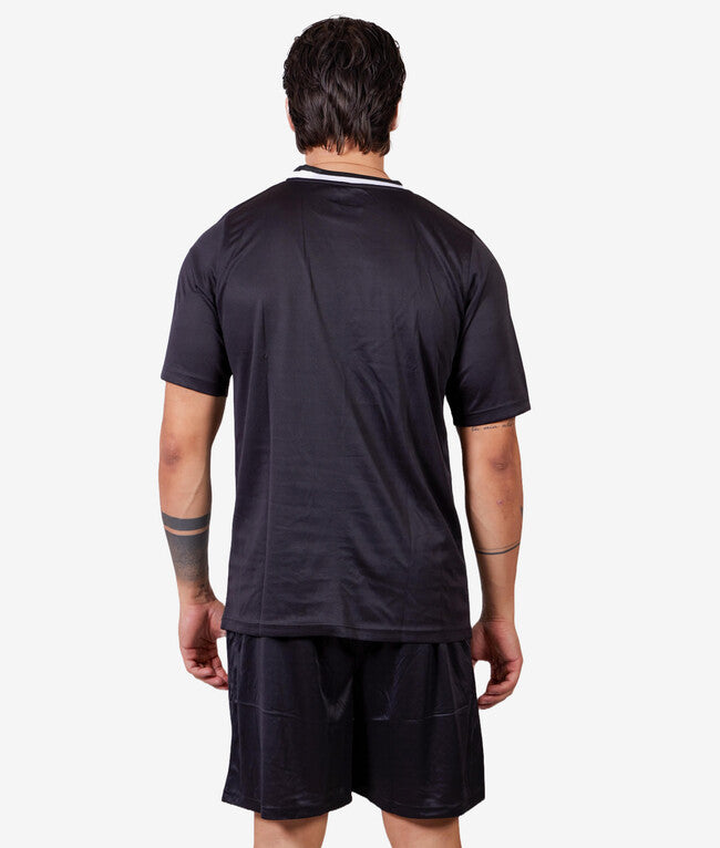 SHIRT GRAFITE INTERLOCK NERO/BIANCO