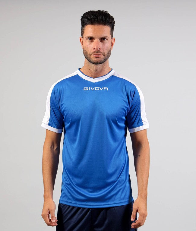 SHIRT REVOLUTION INTERLOCK AZZURRO/BIANCO