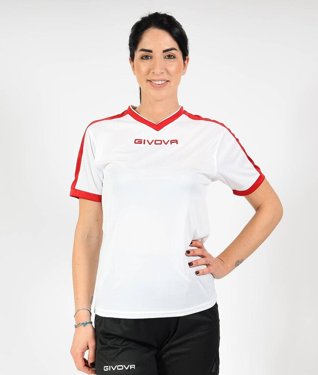 SHIRT REVOLUTION INTERLOCK BIANCO/ROSSO