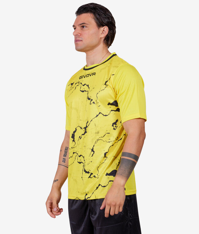 SHIRT GRAFITE INTERLOCK GIALLO/NERO