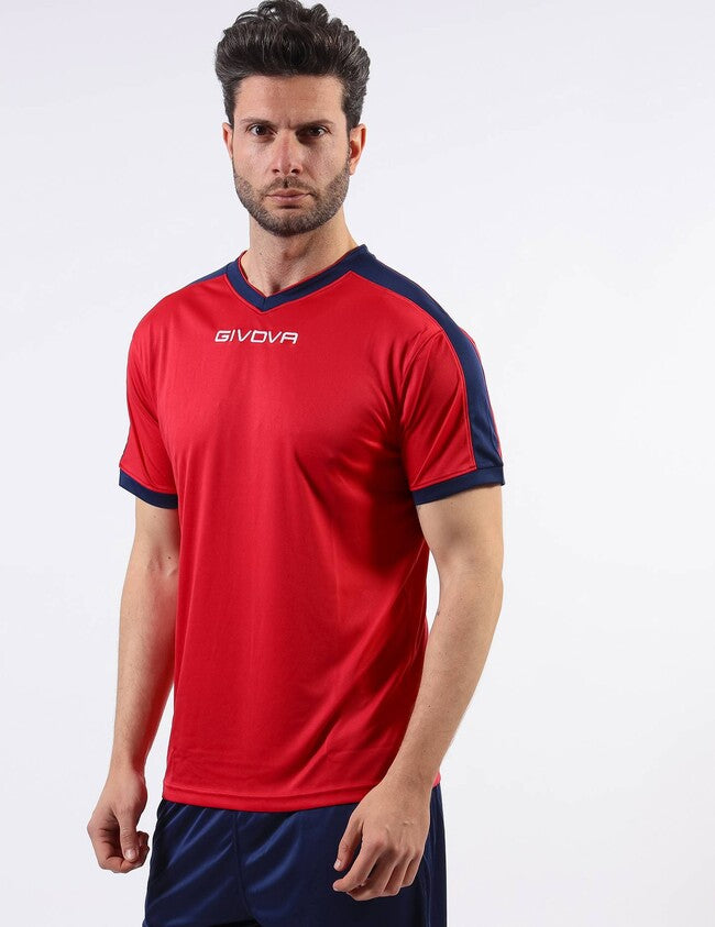 SHIRT REVOLUTION INTERLOCK ROSSO/BLU
