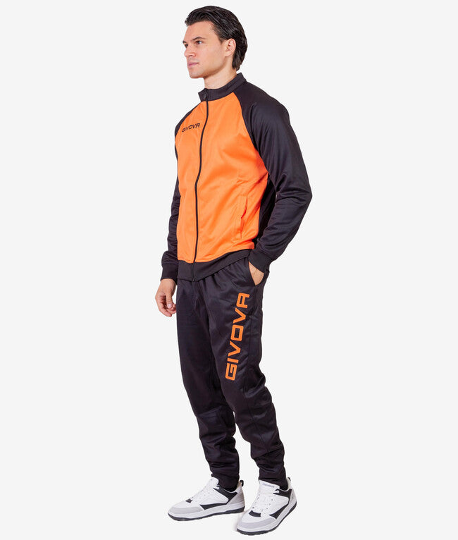 TUTA CUBA POLARFLEECE ARANCIO/NERO