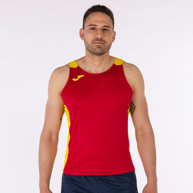 T-SHIRT RECORD II RED-YELLOW