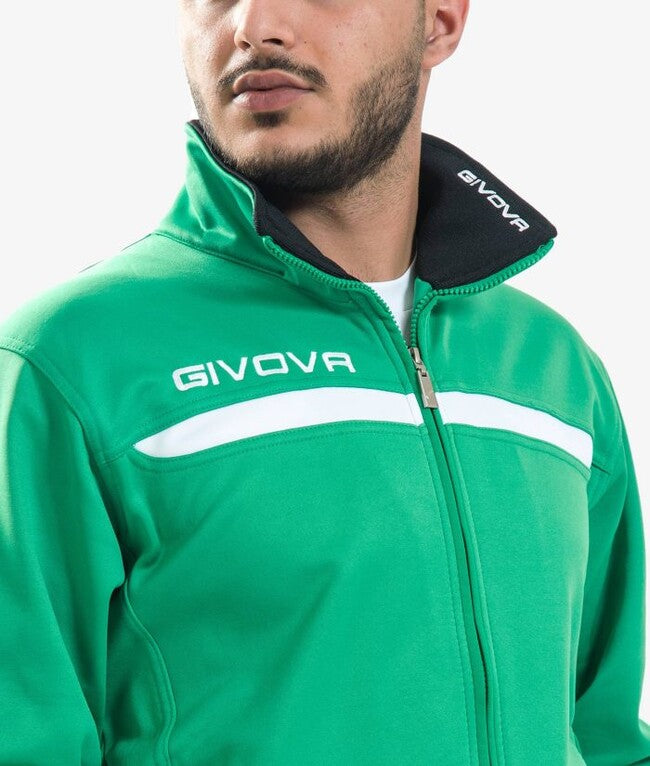 TUTA GIVOVA ONE FULL ZIP POLARFLEECE VERDE/NERO