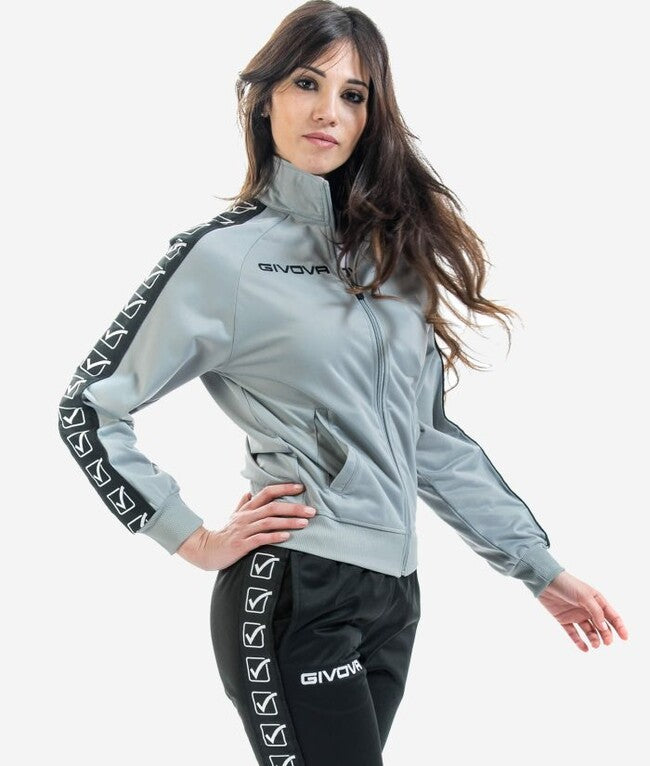 GIACCA TRICOT BAND GRIGIO CHIARO