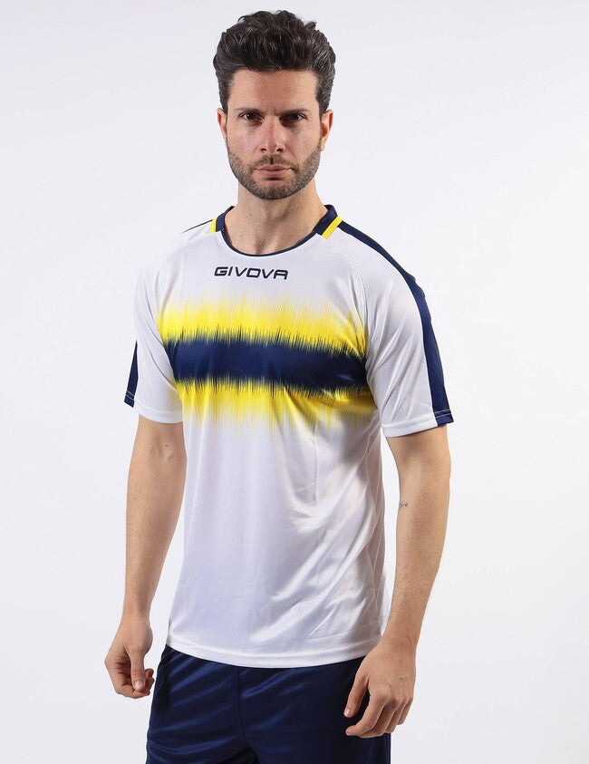 SHIRT RADIO INTERLOCK BLU/GIALLO