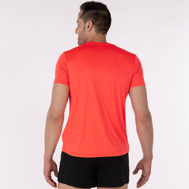 S/S T-SHIRT RECORD II CORAL FLUOR