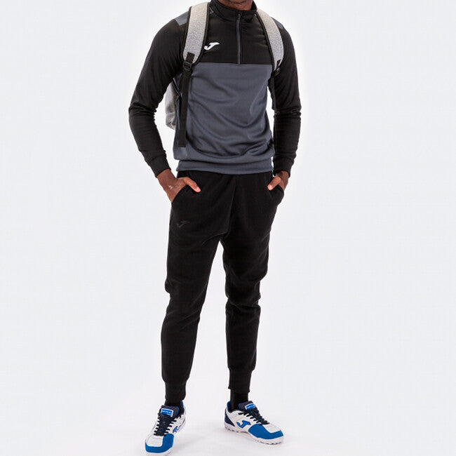 SWEATSHIRT 1/2 ZIP WINNER DARK GREY-BLACK ANTHRACITE-BLACK
