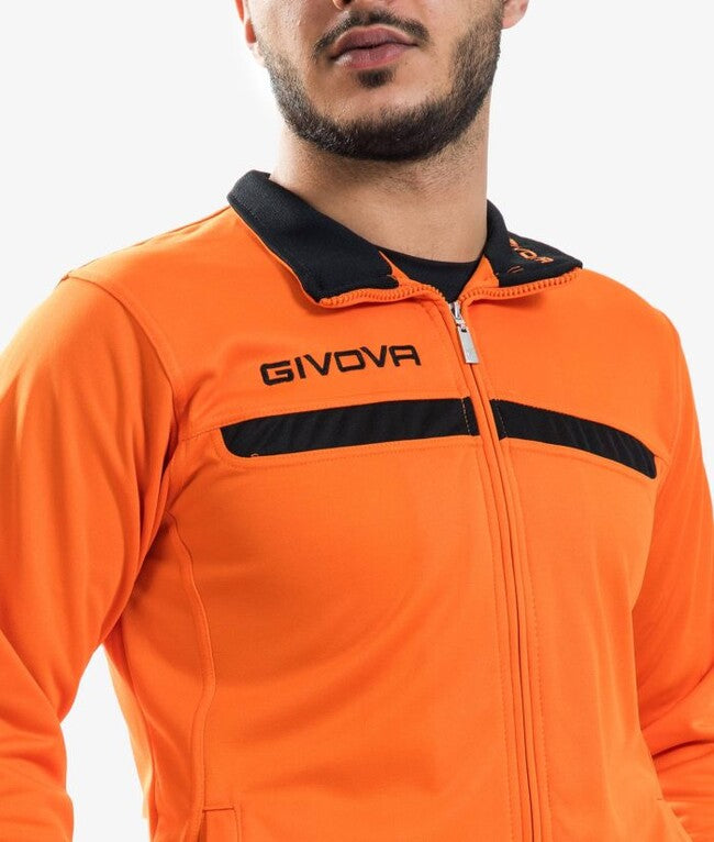 TUTA GIVOVA ONE FULL ZIP POLARFLEECE ARANCIO/NERO