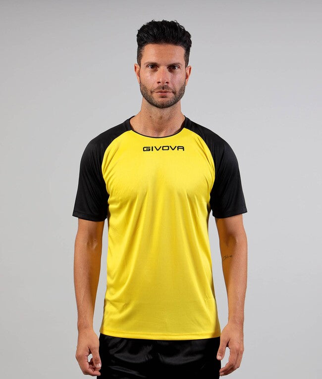 SHIRT CAPO INTERLOCK GIALLO/NERO