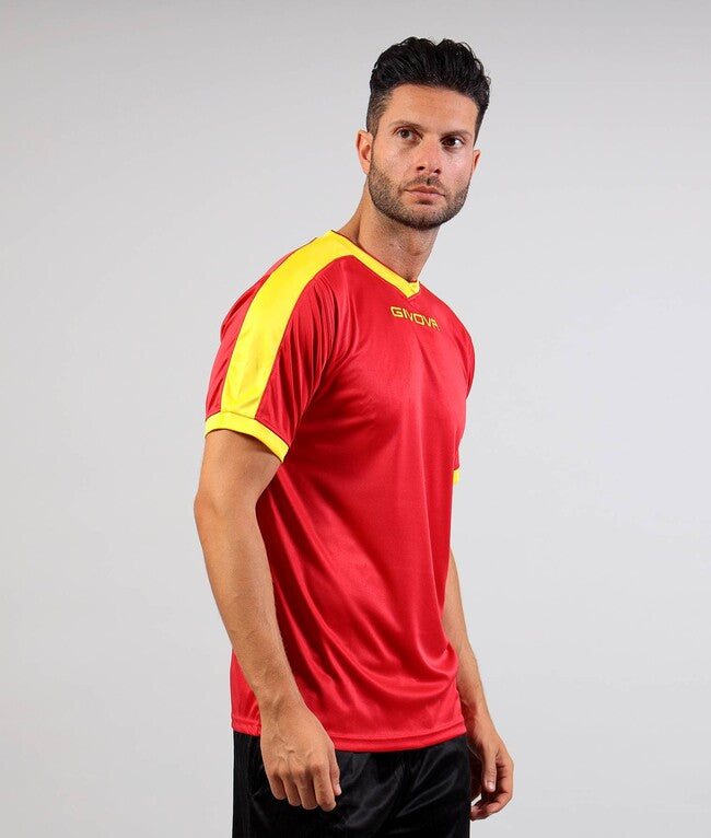 SHIRT REVOLUTION INTERLOCK ROSSO/GIALLO