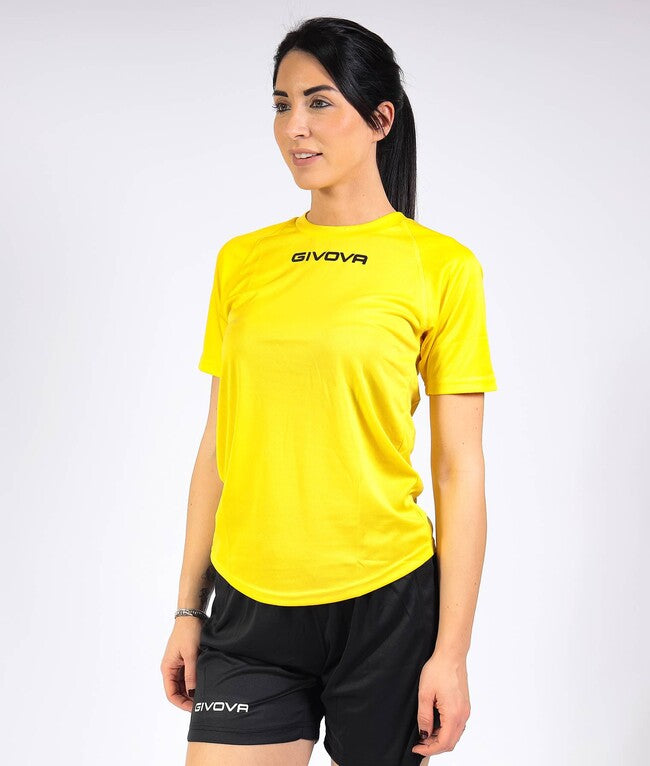 SHIRT GIVOVA ONE MICROFORATA GIALLO