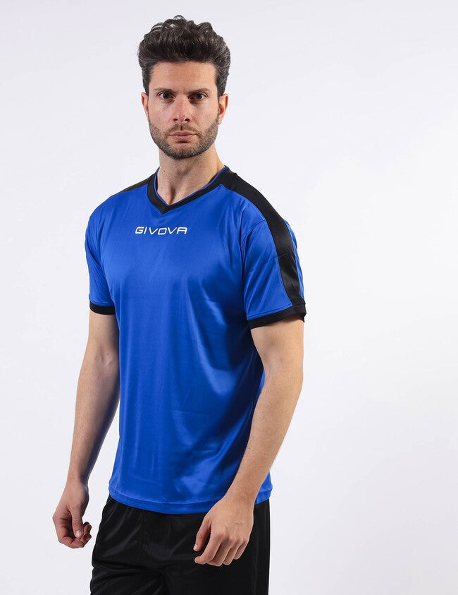 SHIRT REVOLUTION INTERLOCK AZZURRO/NERO