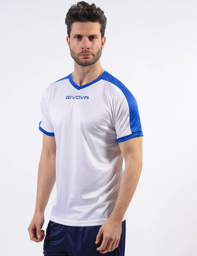 SHIRT REVOLUTION INTERLOCK BIANCO/AZZURRO