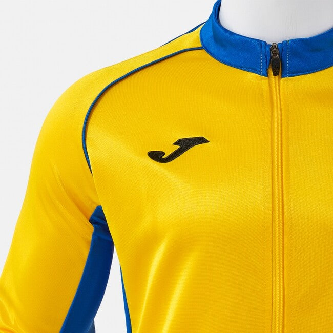 VINTAGE ECO RETRO FULL ZIP SWEATSHIRT YELLOW ROYAL BLUE YELLOW-ROYAL