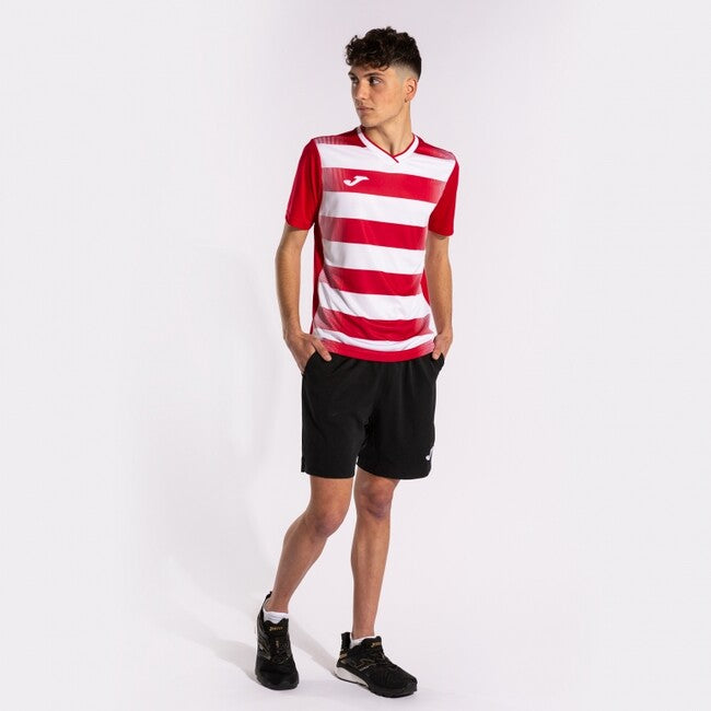 EUROPA V SHORT SLEEVE T-SHIRT RED-WHITE