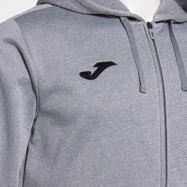 OLIMPIADA ZIP-UP HOODIE MELANGE GREY BLACK GREY