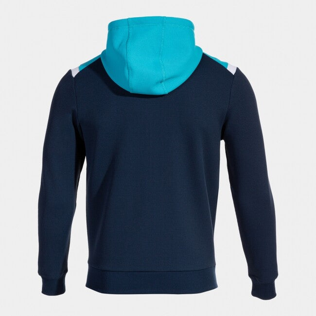 TOLEDO  ZIP-UP HOODIE NAVY FLUOR TURQUOISE NAVY