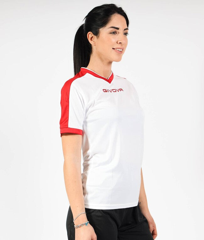 SHIRT REVOLUTION INTERLOCK BIANCO/ROSSO