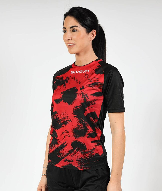 SHIRT ART INTERLOCK M/C ROSSO/NERO