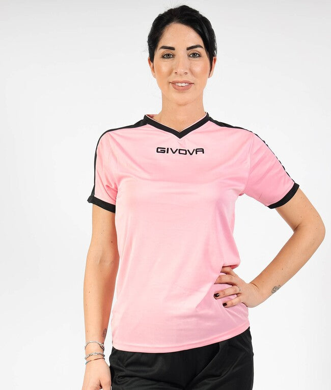 SHIRT REVOLUTION INTERLOCK ROSA/NERO