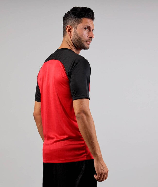 SHIRT CAPO INTERLOCK ROSSO/NERO