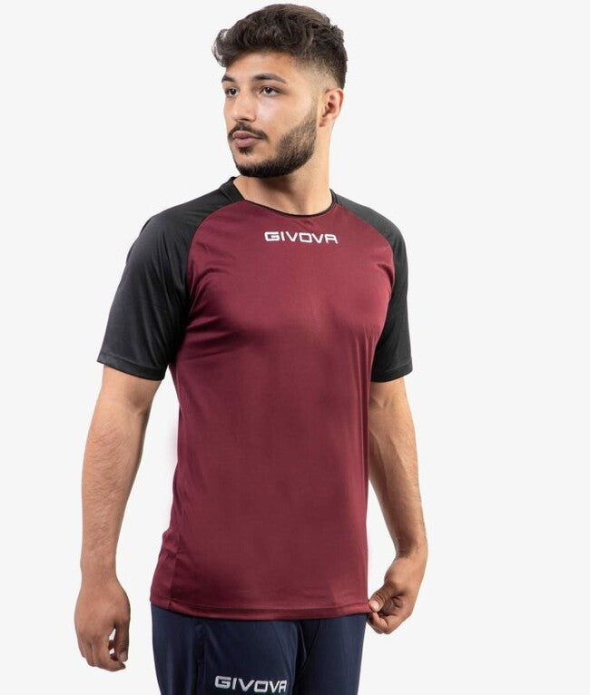 SHIRT CAPO INTERLOCK GRANATA/NERO
