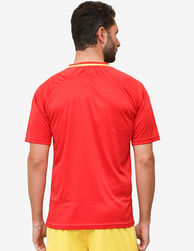 SHIRT PIXEL INTERLOCK ROSSO/GIALLO