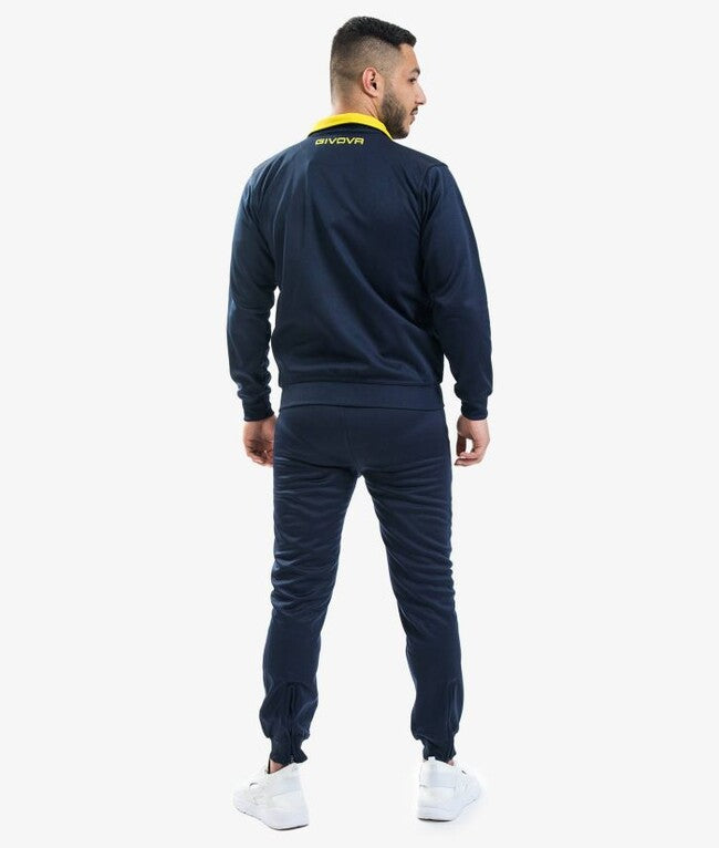 TUTA GIVOVA ONE FULL ZIP POLARFLEECE BLU/GIALLO