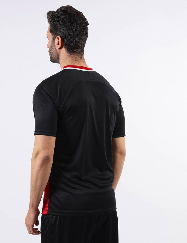 SHIRT STRIPE  M/C INTERLOCK ROSSO/NERO