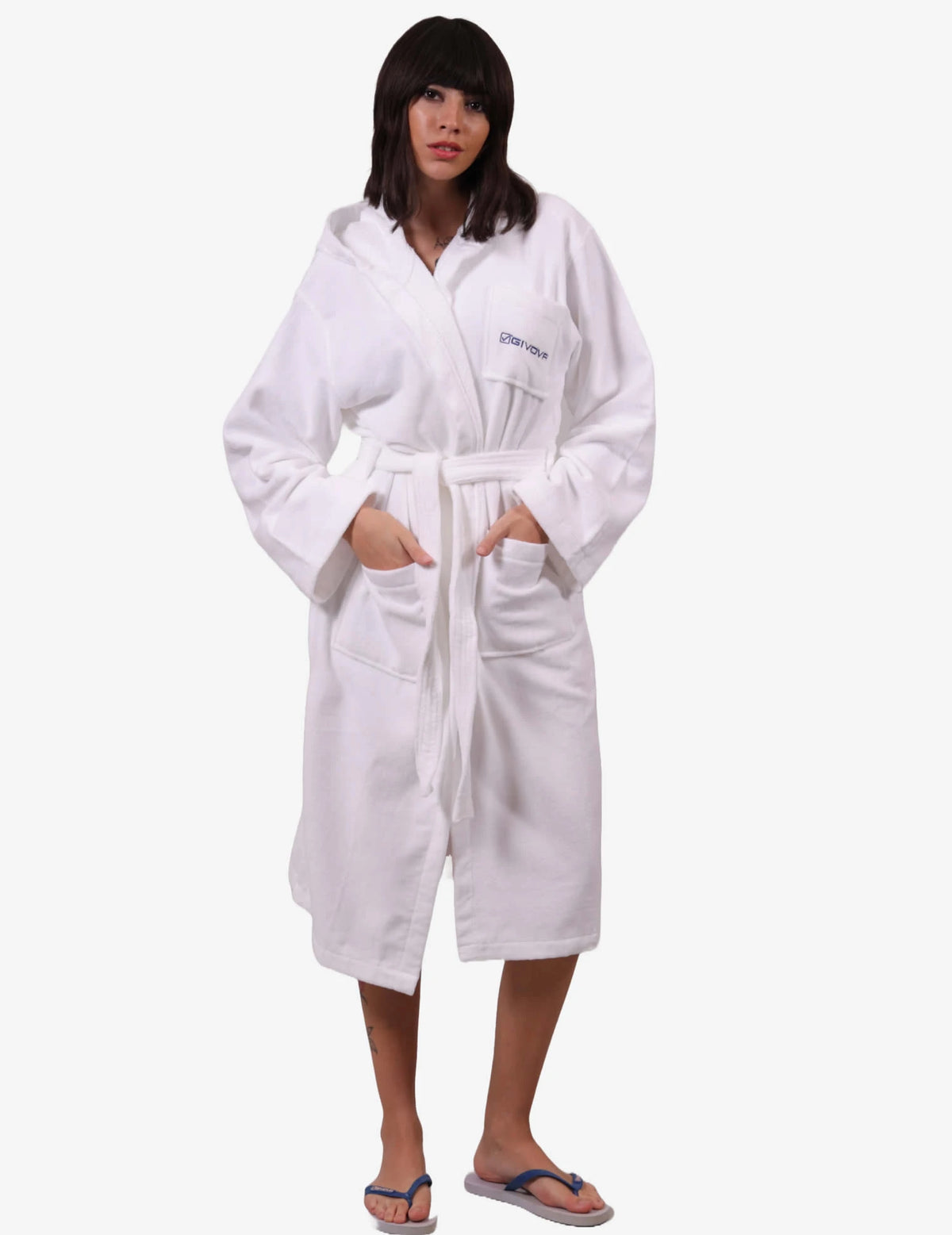 Μπουρνούζι ACCAPPATOIO SCATOLATO 100% COTTON SPUGNA λευκό