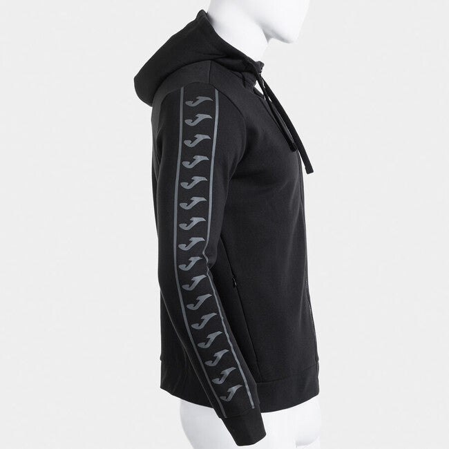 ICONO STREET ZIP-UP HOODIE BLACK DARK GRAY BLACK-ANTHRACITE