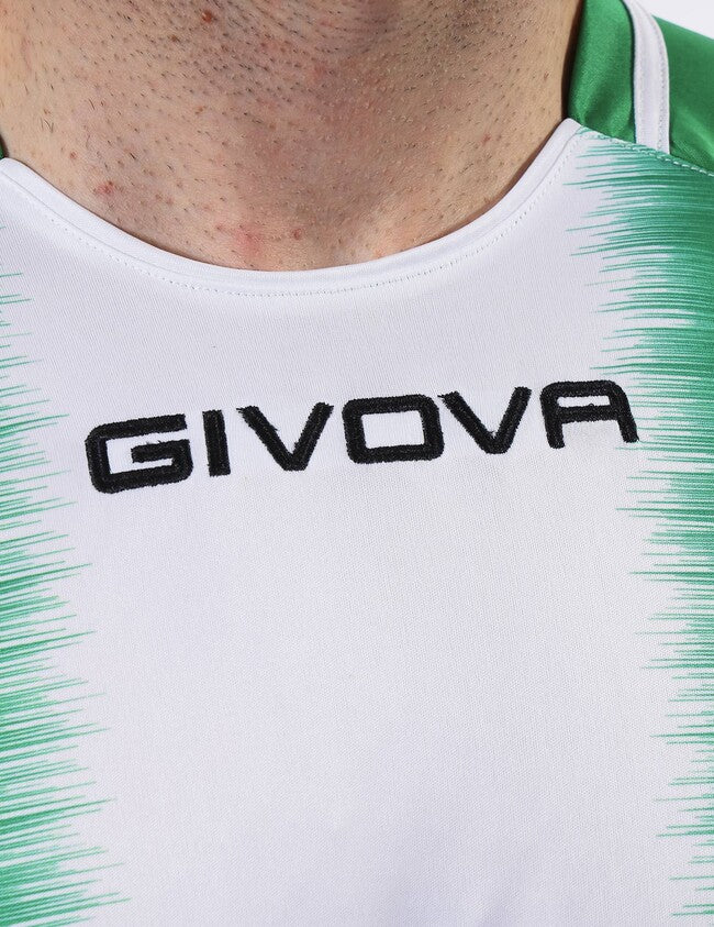 SHIRT STRIPE  M/C INTERLOCK VERDE/BIANCO