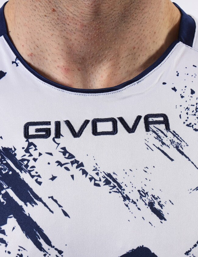 SHIRT ART INTERLOCK M/C BIANCO/BLU