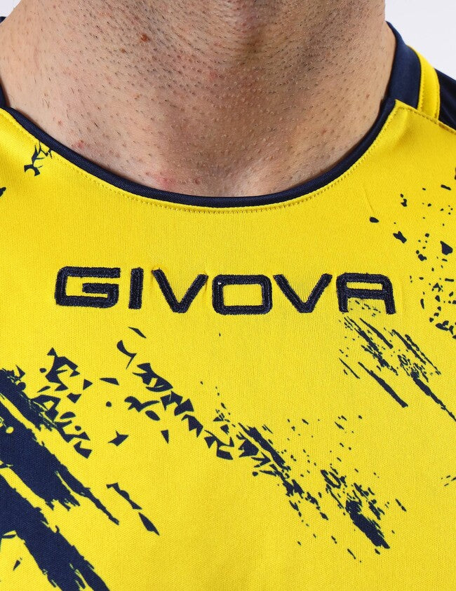 SHIRT ART INTERLOCK M/C GIALLO/BLU