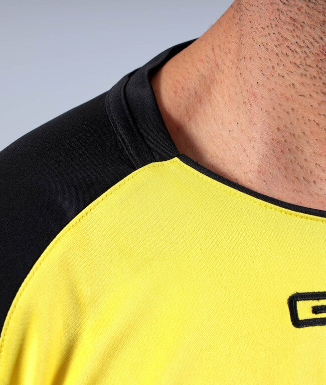SHIRT CAPO INTERLOCK GIALLO/NERO
