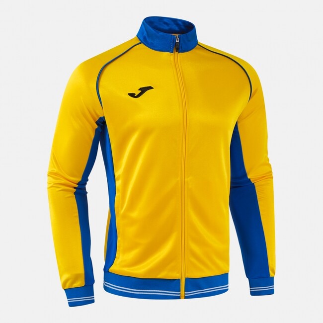 VINTAGE ECO RETRO FULL ZIP SWEATSHIRT YELLOW ROYAL BLUE YELLOW-ROYAL