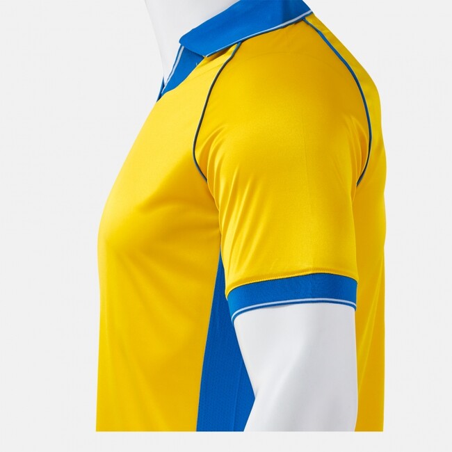 VINTAGE ECO RETRO SHORT SLEEVE T-SHIRT YELLOW ROYAL BLUE YELLOW-ROYAL