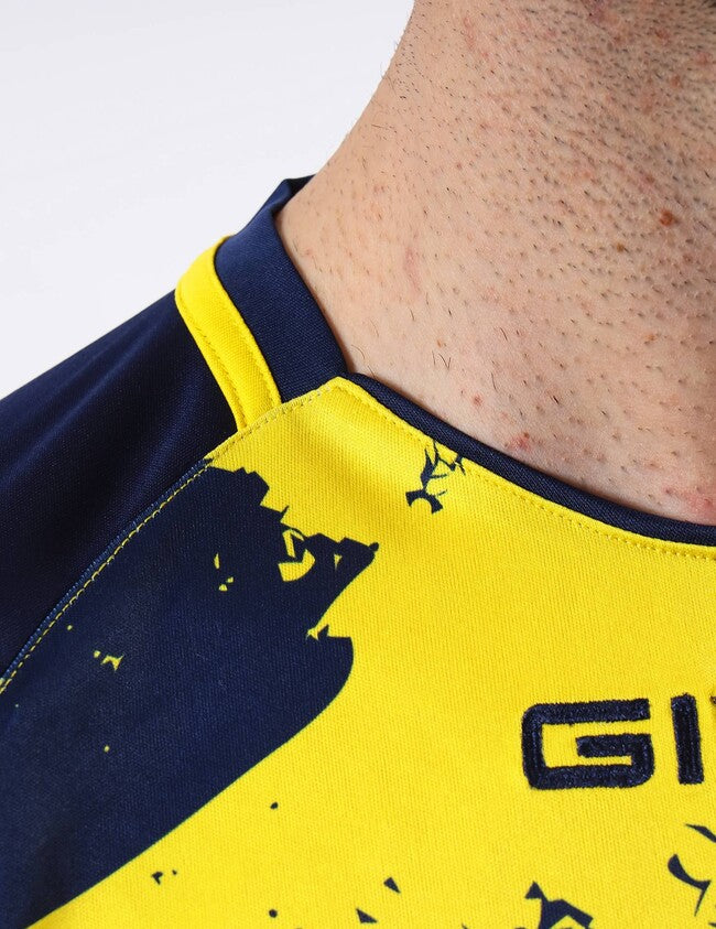 SHIRT ART INTERLOCK M/C GIALLO/BLU