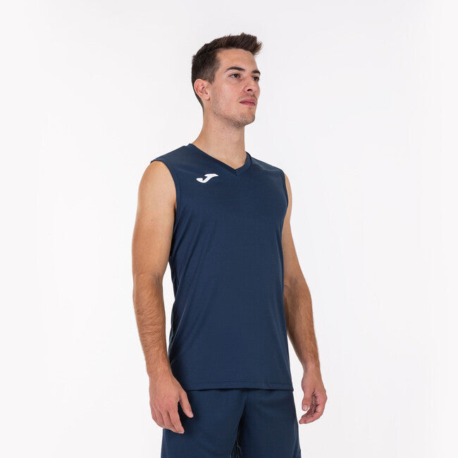 SLEEVELESS T-SHIRT COMBI NAVY BLUE NAVY